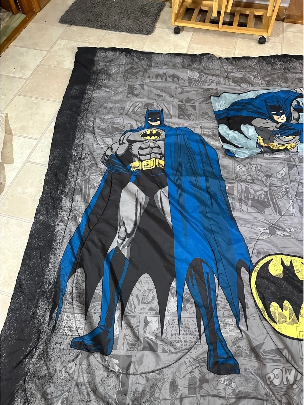 Vintage 1992 Y2K Batman Twin Comforter Set DC Comics Retro Comic Panels